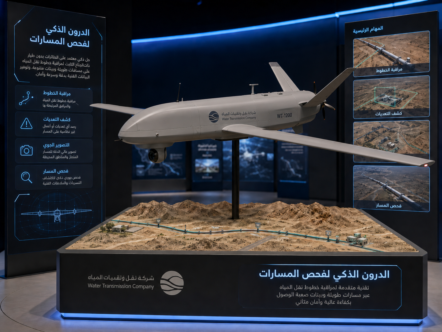 الدرون الذكي لفحص المسارات